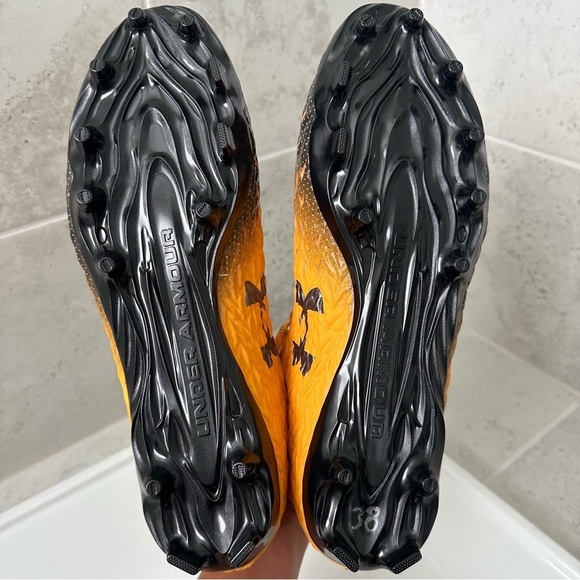 Under Armour Golden Yellow and Black Cleats Size 12 Men main image 5